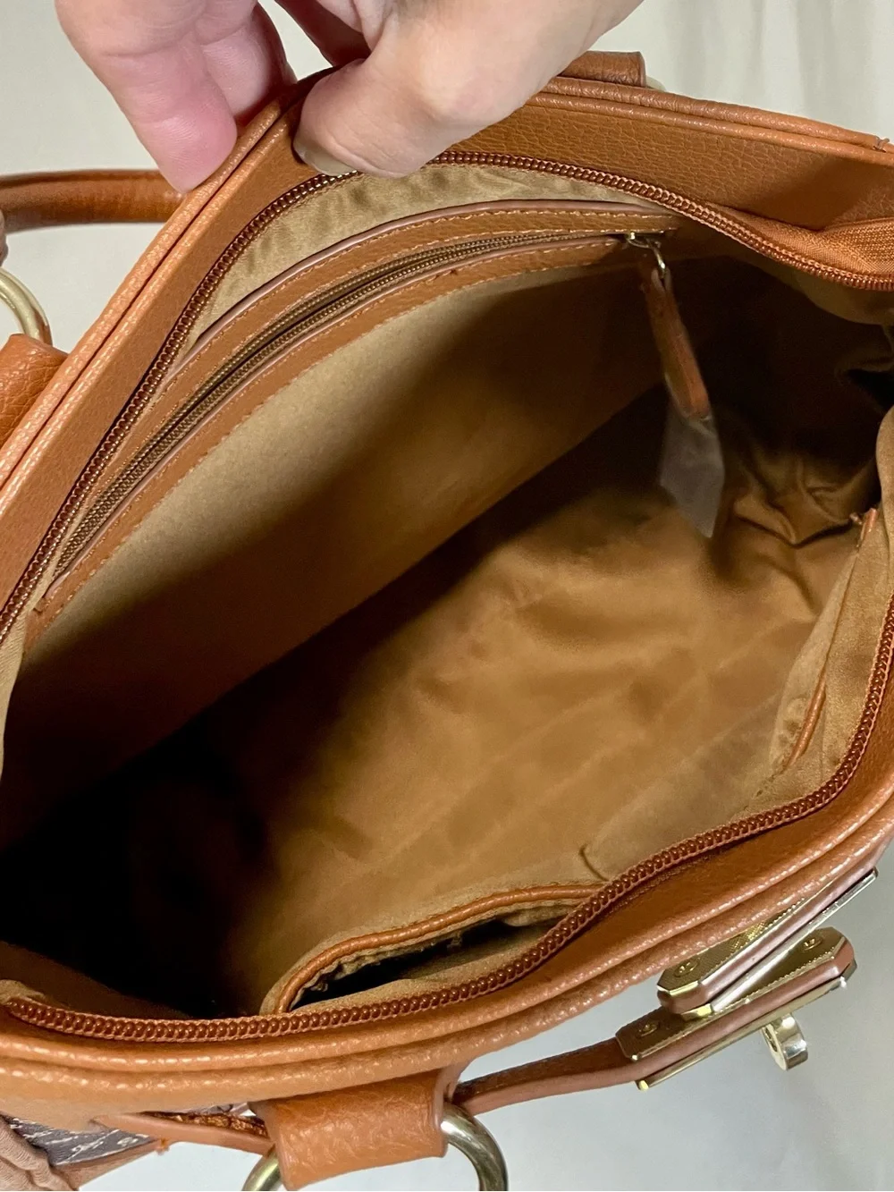 Danbury Mint Structured Tote, Custom Made Initial Monogram Series, Carry Options